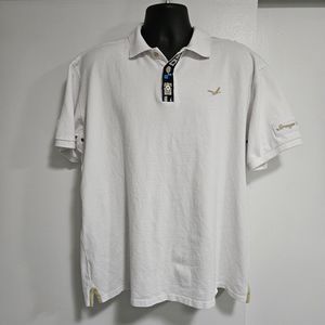 Triple FAT Goose Size XXL 100% Cotton Vintage‎ Embroidered Polo Shirt Flawed